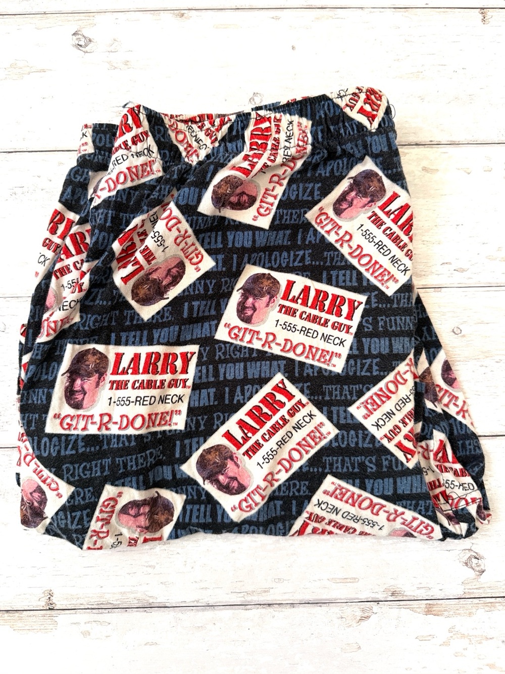 Men’s L/G Larry the Cable Guy Pajama Pants 100% Cotton Size Large Pjs